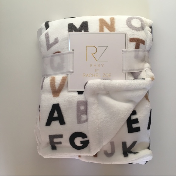 Rachel Zoe Other New Rachel Zoe Baby Blanket Soft Plush Alphabet